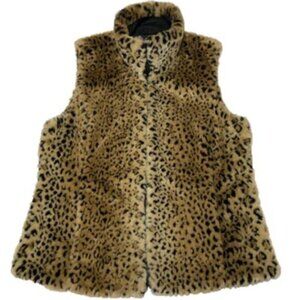 🐆 Kristen Blake Faux Fur Leopard Print Vest (Women’s M)